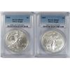 Image 1 : 2006 & 2007 AMERICAN SILVER EAGLES, PCGS MS-69
