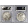 Image 2 : 2006 & 2007 AMERICAN SILVER EAGLES, PCGS MS-69