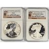 Image 1 : 2012-S AMERICAN SILVER EAGLE SET, NGC REVERSE PROOF PF-69 & PF-69 ULTRA CAMEO