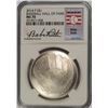 Image 1 : 2014 BASEBALL HALL OF FAME COMMEM SILVER DOLLAR NGC MS-70  BABE RUTH LABEL