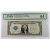 Image 1 : 1928 $1 SILVER CERTIFICATE (FUNNY BACK) PMG 64 EPQ