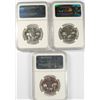 Image 2 : LOT OF ( 3 ) 1962 FRANKLIN HALF DOLLARS, NGC PROOF-66