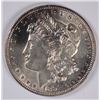 Image 1 : 1891-CC MORGAN SILVER DOLLAR, MS-65 WHITE GEM, RARE, NO MARKS AND NICE!