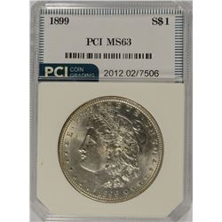 1899 MORGAN SILVER DOLLAR, PCI MS-63