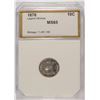 Image 1 : 1876 SEATED DIME PCI MS-65