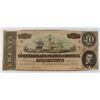 Image 1 : 1864 $20 CONFEDERATE STATES OF AMERICA NOTE HOLES & PINHOLES