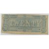 Image 2 : 1864 $20 CONFEDERATE STATES OF AMERICA NOTE HOLES & PINHOLES