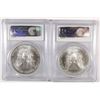 Image 2 : 2002 & 2003 AMERICAN SILVER EAGLES, PCGS MS-69