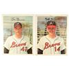 Image 1 : LOT OF 2 - WOODY WOODWARD & ROBERT BRUCE Atlanta Braves 1967 Dexter Press/
