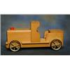 Image 1 : A childs beech framed push a long model locomotive £20-30...