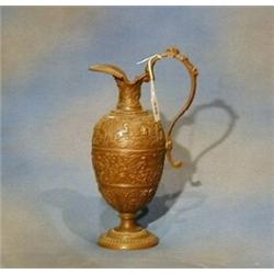 A Victorian bronze ewer 11" £40-60...