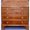 Image 1 : A fine quality Edwardian mahogany bureau, inlaid satinwood and ebonised stringing throughout, the...