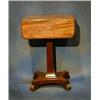 Image 1 : A William IV rectangular mahogany drop flap work table fitted 2 drawers and raised on a chamfered...