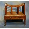 Image 1 : A 19th Century rosewood 3 division Canterbury the base fitted a drawer and raised on turned suppo...
