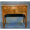 Image 1 : A Georgian mahogany side table fitted 1 long and 2 short drawers raised on square supports 32" £5...