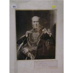 An 19th Century monochrome print "The Duke of Westminster in Military Uniform and Robes of the Ga...