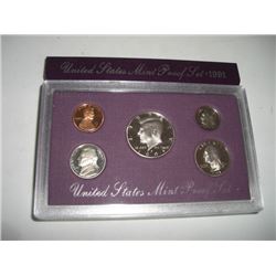 1991-S UNITED STATES PROOF SET RED BOOK ORIGINAL ISSUE VALUE IS $11.00!! COMES IN ORIGINAL BOX!!