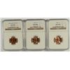 Image 1 : 1960 LARGE DATE, 62, & 64 LINCOLN CENTS NGC MS-66 RD