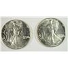 Image 1 : (2) 1988 AMERICAN SILVER EAGLES, UNC. COINS MAY HAVE SLIGHT SCRATCH/IMPERFECTION