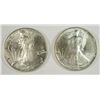 Image 1 : 1991 & 98 AMERICAN SILVER EAGLES, UNC COINS MAY HAVE SLIGHT SCRATCH/IMPERFECTION