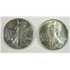 Image 1 : (2) 1992 AMERICAN SILVER EAGLES, UNC. COINS MAY HAVE SLIGHT SCRATCH/IMPERFECTION