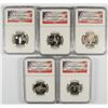 Image 1 : SET OF 1999 SILVER PROOF STATEHOOD QUARTERS NGC PF-69 ULTRA CAMEO