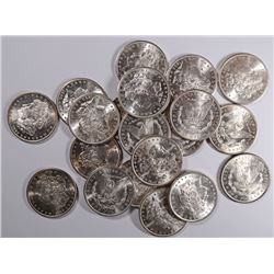WOW! ORIGINAL ROLL OF 1890-S MORGAN SILVER DOLLARS, ALL WHITE MS-62-64+ COINS
