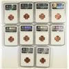 Image 2 : LOT OF ( 10 ) 1958 LINCOLN CENTS, NGC MS-66 RED