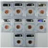 Image 2 : LOT OF ( 10 ) 1956-D LINCOLN CENTS, PCGS MS-66 RED