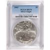 Image 1 : 2003 AMERICAN SILVER EAGLE, PCGS MS-70! PERFECT!