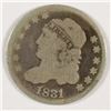 Image 1 : 1831 BUST HALF DIME G / VG