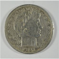 1897-O BARBER HALF DOLLAR VG/F