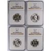 Image 1 : LOT OF ( 4 ) 1960 WASHINGTON QUARTERS, NGC MS-65