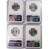 Image 2 : LOT OF ( 4 ) 1960 WASHINGTON QUARTERS, NGC MS-65