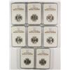 Image 1 : LOT OF ( 8 ) 1960-D WASHINGTON QUARTERS, NGC MS-65