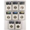 Image 2 : LOT OF ( 8 ) 1961-D WASHINGTON QUARTERS, NGC MS-65