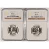 Image 1 : LOT OF ( 2 )  1962-D WASHINGTON QUARTERS, NGC MS-65
