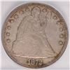 Image 2 : 1872 SEATED DOLLAR ICG AU 50 ORIGINAL