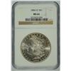 Image 1 : 1884-CC MORGAN SILVER DOLLAR, NGC MS-62  WHITE