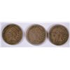 Image 1 : LOT OF ( 3 ) 1860 INDIAN HEAD CENTS, VG/F+