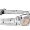 Image 4 : 24mm Lady Rolex Stainless Steel Oyster Perpetual Watch. Pink Arabic Dial. Stainless Steel Smooth Bez