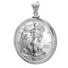 Image 1 : 2014 1 oz Silver Eagle Pendant (Diamond-ScrewTop Bezel)