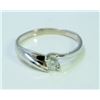 Image 1 : Diamond 0.13 ct Ring 14Kt White Gold 1.61 gr