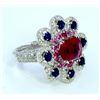 Image 3 : GIA Ruby 3.03ct  center   Ruby side small 0.20ct   Blue Sapphire 0.87ct  Diamond 0.30ct