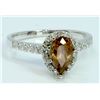 Image 2 : DIAMOND 1.40CT / WHITE DIAMOND 0.28CT / 14K WHITE GOLD RING 2.82GRAM