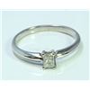 Image 1 : Diamond 0.16 ct Ring 14Kt White Gold 1.23 gr