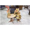 Image 1 : PAIR OF ARTS AND CRAFTS STYLE ROOSTER AND CHICKEN TABLES