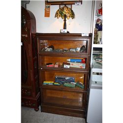 EARLY 1900S QUARTERSEWN OAK 4 STACKER LAWYERS BOOKCASE