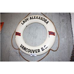 VINTAGE LADY ALEXANDRIA VANCOUVER BC LIFE PRESERVER