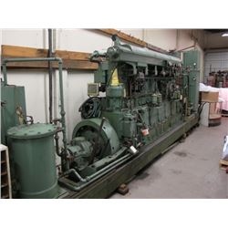 TUG BOAT ENGINE; DIRECT REVERSE 6 CYLINDER DIESEL ENGINE SN51501, 11TONS, 20'X8'X10'. THE ENGINE